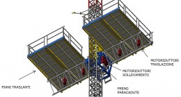 T40 Pianimobili-Ponteggio mobile utilizzato su facciate discontinue